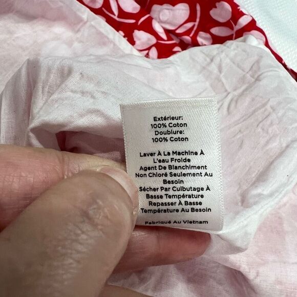 Talbots Red‎ White Floral Pleated Midi Skirt Sz 16 Women’s - Picture 6 of 7